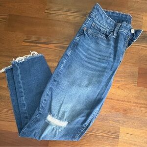 Straight Leg Distressed Jeans